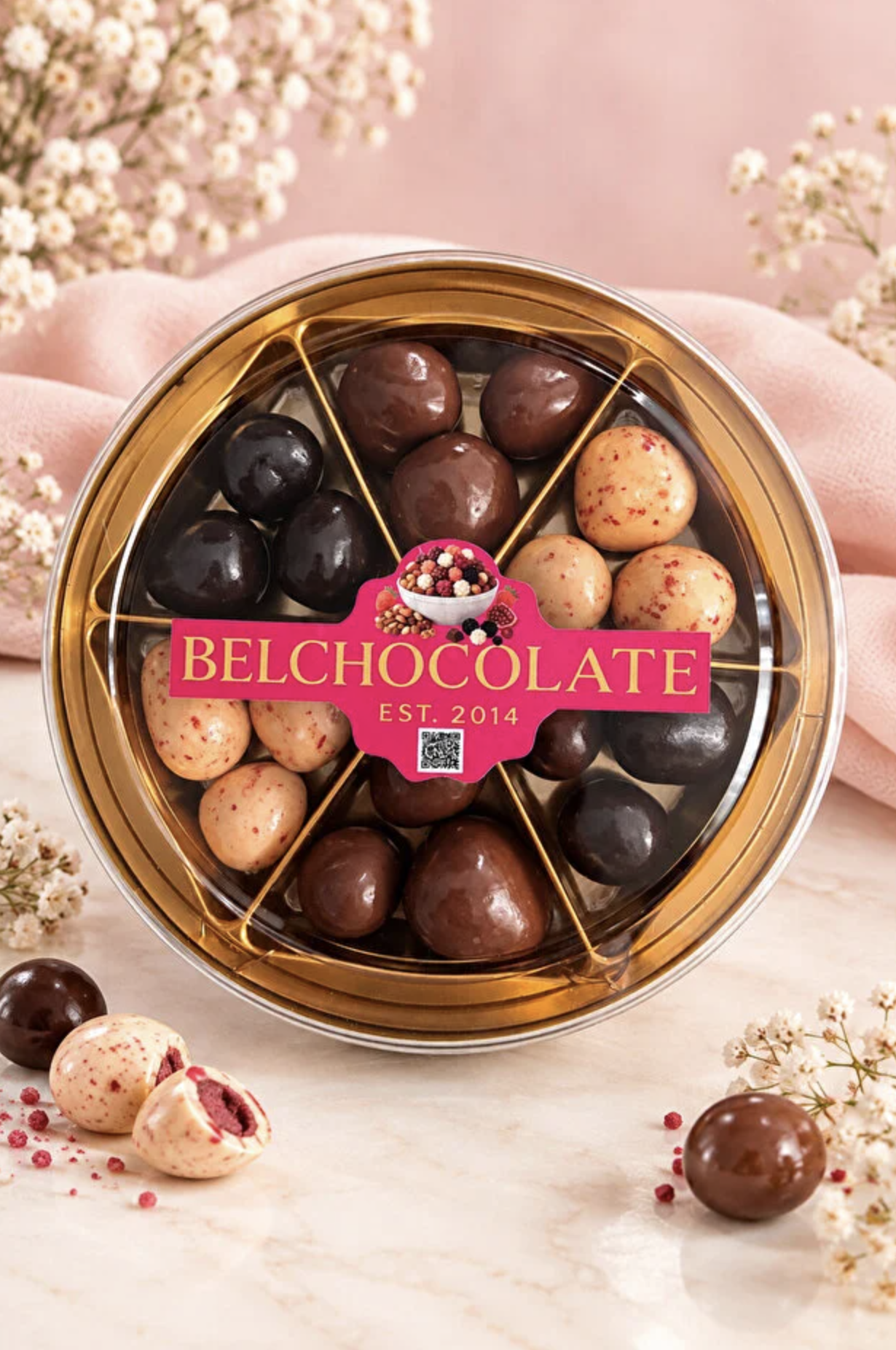 Mix Çilek Draje Hediyelik Kutuda - 220 Gr.